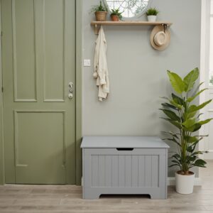 VASAGLE shoe bench, bench with storage space, storage cabinet