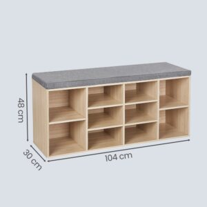 VASAGLE shoe bench, shoe rack, bench