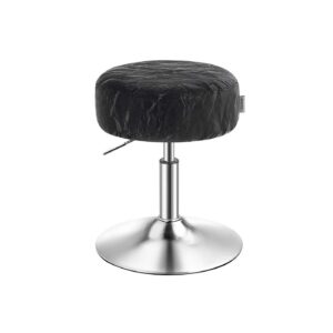 VASAGLE Height-adjustable and 360° swivel makeup stool ink black