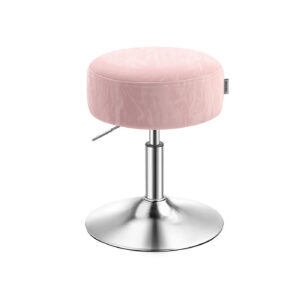 VASAGLE Height-adjustable and 360° swivel makeup stool, pastel pink