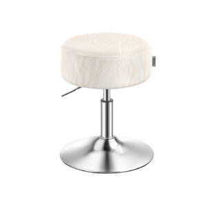 VASAGLE Height-adjustable and 360° rotating makeup stool, cream white