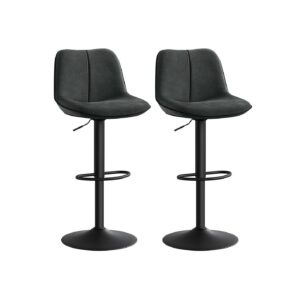 VASAGLE baarituolisetti, korkeussäädettävä, kääntyvä istuin ja samettiverhoilu