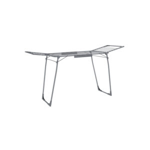 SONGMICS Clothes Drying Rack with Sock Holder, Metal, Gray