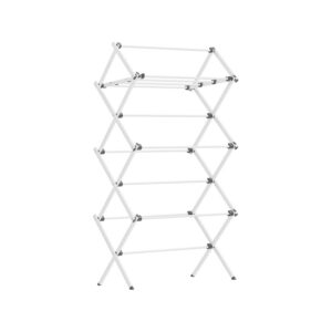 SONGMICS Foldable clothes dryer with steel frame, white