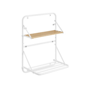 SONGMICS väggtork med hyllor och hängstänger