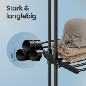 SONGMICS clothes horse, free-standing dryer, 4 levels, wing-type clothes horse