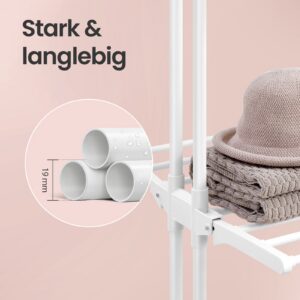 SONGMICS clothes horse, free-standing dryer, 4 levels, wing-type clothes horse