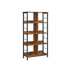 VASAGLE Standing Shelf Vintage Brown-Black