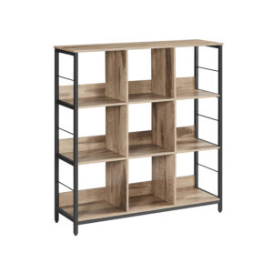 VASAGLE shelf with 3 levels and 9 compartments