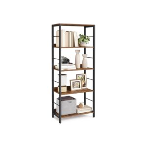 VASAGLE viisitasoinen kirjahylly, jossa on takaseinät, teollinen muotoilu