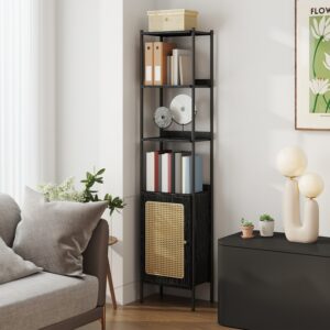 VASAGLE Kirjahylly 6 tasoa, korkea hylly, lattialla seisova hylly