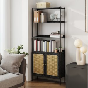 VASAGLE Kirjahylly 6 tasoa, korkea hylly, lattialla seisova hylly