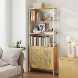 VASAGLE Kirjahylly 6 tasoa, korkea hylly, lattialla seisova hylly