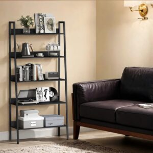 VASAGLE Kirjahylly, tikkaat 5 tasoa, kapea hylly