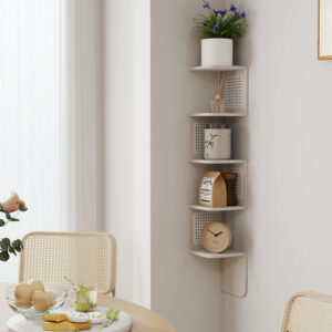 VASAGLE kulmahylly, seinähylly 5 tasoa, kelluva hylly