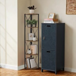 VASAGLE hörnhylla med 5 hyllplan, 160 cm hög, bokhylla