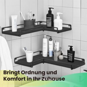 VASAGLE L-shaped corner shelf, set of 2, wall shelf