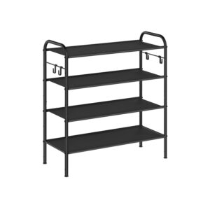 SONGMICS 4-tasoinen kenkäteline 16 parille kenkiä musta