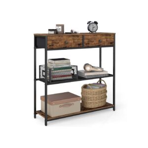 VASAGLE smalt konsolbord med två tyglådor