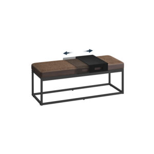 SONGMICS HOME HOME penkki säilytystilalla keinonahasta