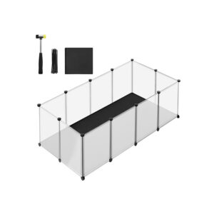 SONGMICS bur til sm? dyr med bundplader 143 x 73 x 46 cm