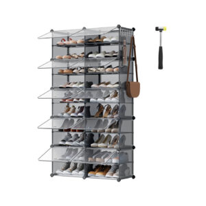 SONGMICS kenkähylly, 10 lokeroa, 30 x 40 x 30 cm per lokero, liuskekivi harmaa