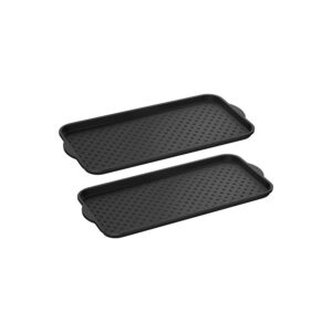 SONGMICS kenkien kuivausastia, 2 kpl, korotetulla reunalla, musta