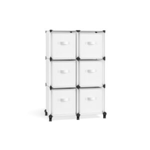 SONGMICS cube shelf DIY with 6 boxes