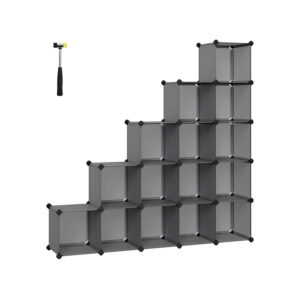 SONGMICS DIY kenkähylly 16 kuutiota 31 x 123 x 123 cm