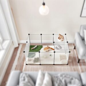 SONGMICS outdoor enclosure with floor panels, playpen, guinea pig enclosure