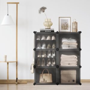 SONGMICS kenkähylly, kenkäkaappi 6 lokerolla, teräsrunko