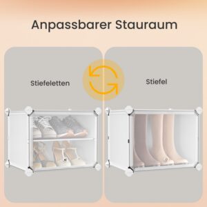 SONGMICS  Skohylde med 10 rum, skoskab, 30 x 40 x 30 cm pr. rum