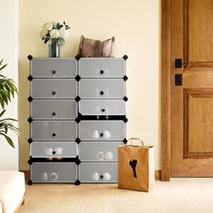 SONGMICS muovinen kenkähylly, hyllyjärjestelmä, pistokehylly