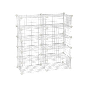 SONGMICS kenkähylly, suorakulmainen kenkäorganisaattori, valkoinen