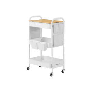 SONGMICS 3 metalgitterhylder, skyhvid