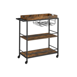 VASAGLE Serving trolley with legs and casters 40 x 88 x 96 cm