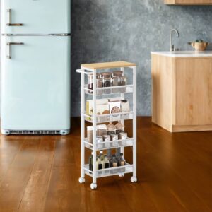 VASAGLE rullvagn med 5 hyllplan på hjul 22 x 45,4 x 99,6 cm