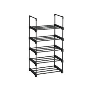 SONGMICS 5-Tier Shoe Rack, Black
