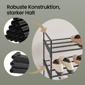 SONGMICS 10-Tier Shoe Rack Black