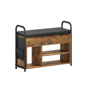 VASAGLE Shoe bench with seat and carrying handles 80.6 cm wide