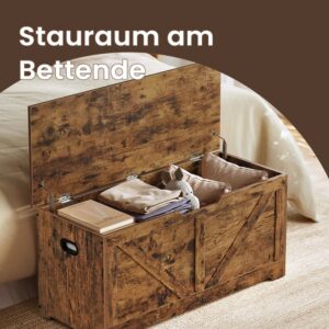 VASAGLE shoe bench, bench with storage space, storage chest