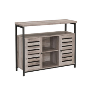 VASAGLE Kitchen Cabinet Greige-Black