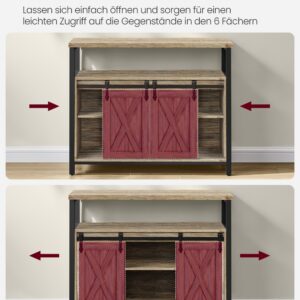 VASAGLE-senkki liukuovilla ja hyllyillä