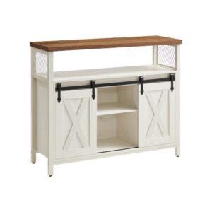 VASAGLE-senkki liukuovilla ja hyllyillä