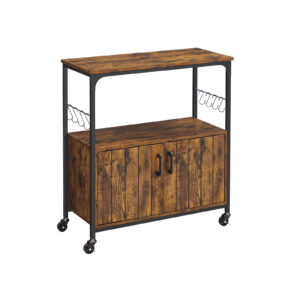 VASAGLE Teollisuustyylinen keittiönkaappi ovilla