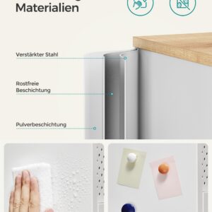 SONGMICS förvaringsskåp i stål med hål