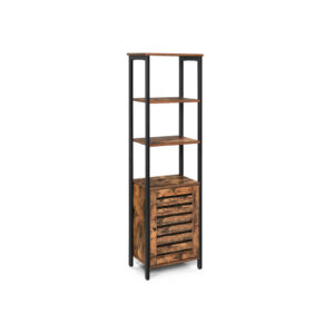VASAGLE tall cabinet with 4 open shelves