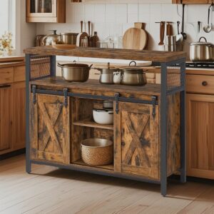 VASAGLE Sideboard, Kitchen Cabinet, Storage Cabinet