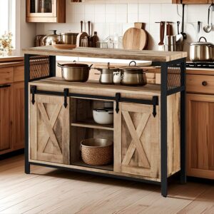 VASAGLE Sideboard, Kitchen Cabinet, Storage Cabinet