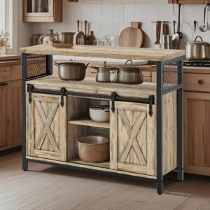 VASAGLE Sideboard, Kitchen Cabinet, Storage Cabinet